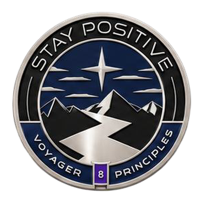 Challenge coin for Stay Positive